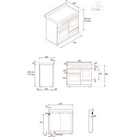 HER105I3ENET2 Heritage induktionskomfur 100 cm med 5 zoner og 3 ovne, mat sort