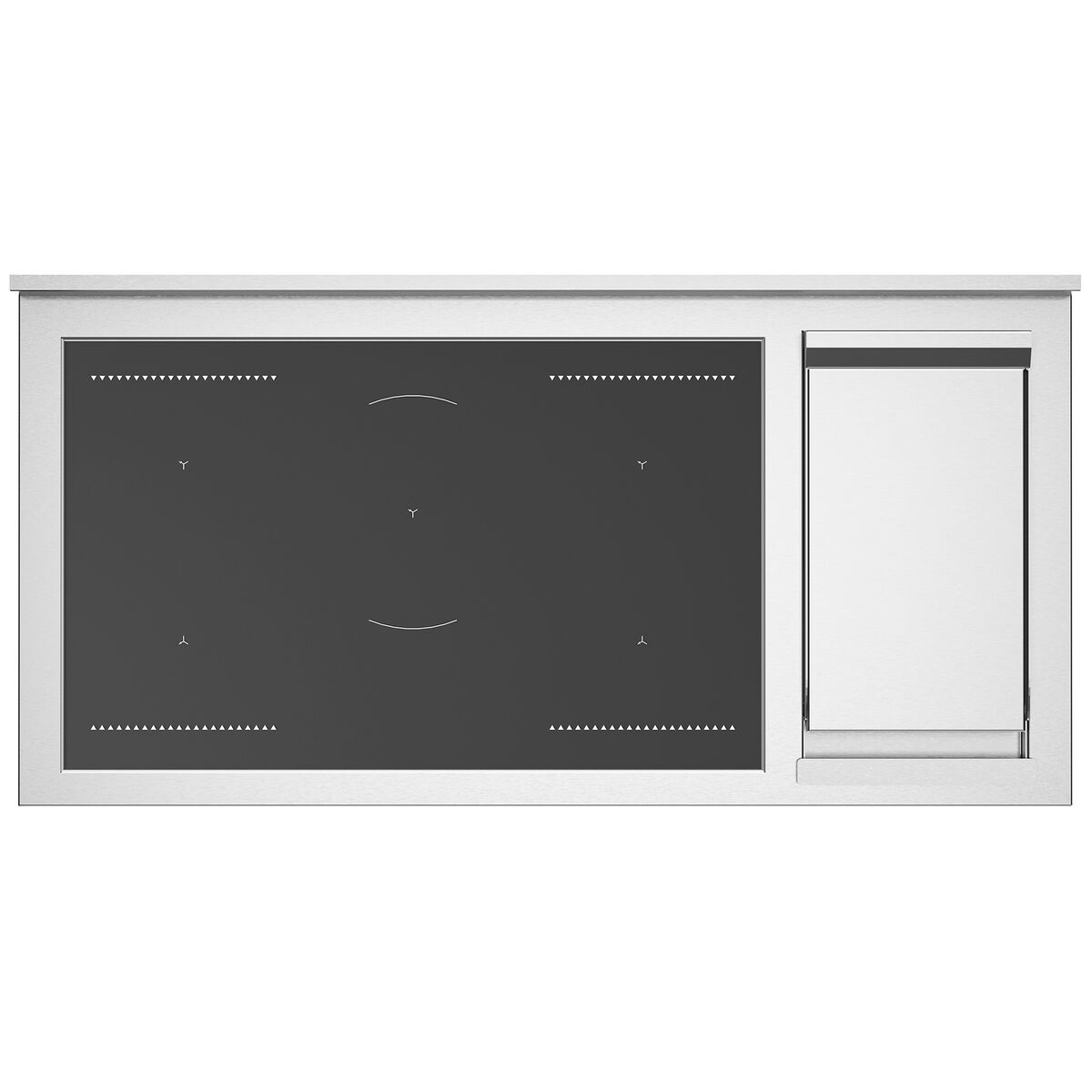HER125I2EAVT2 Heritage induktionskomfur 120 cm med 5 zoner, elektrisk stegebord og 2 ovne, elfenbenshvid