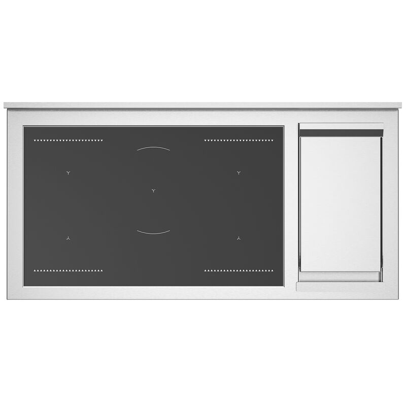 HER125I2EAVT2 Heritage induktionskomfur 120 cm med 5 zoner, elektrisk stegebord og 2 ovne, elfenbenshvid