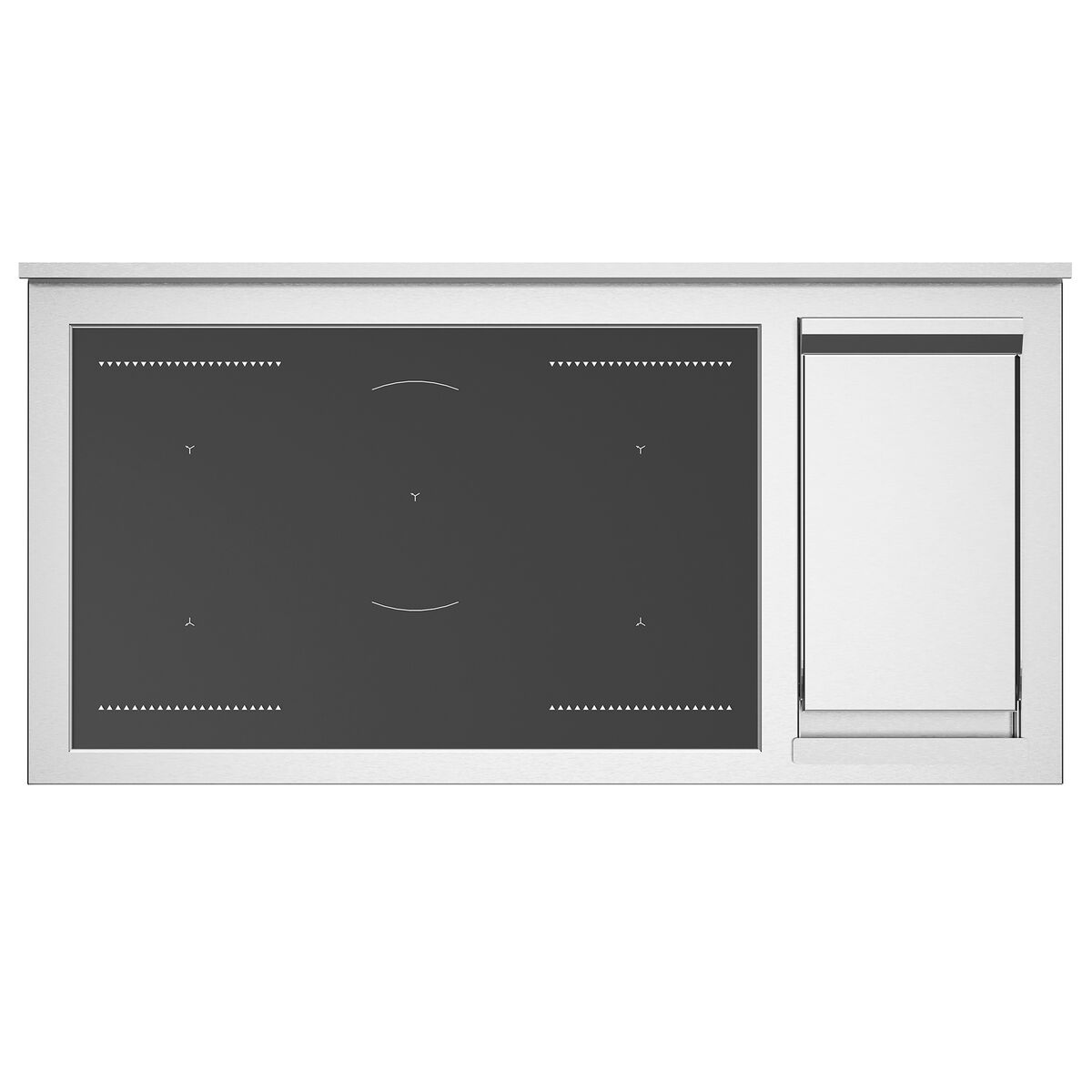HER125I2ENET2 Heritage induktionskomfur 120 cm med 5 zoner, elektrisk stegebord og 2 ovne, mat sort