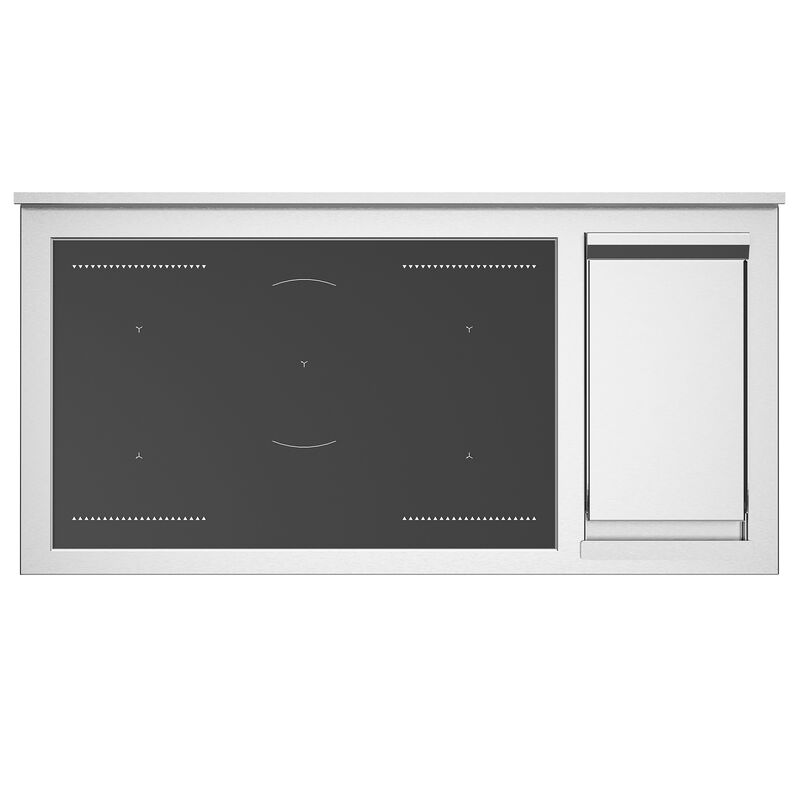 HER125I2ENET2 Heritage induktionskomfur 120 cm med 5 zoner, elektrisk stegebord og 2 ovne, mat sort