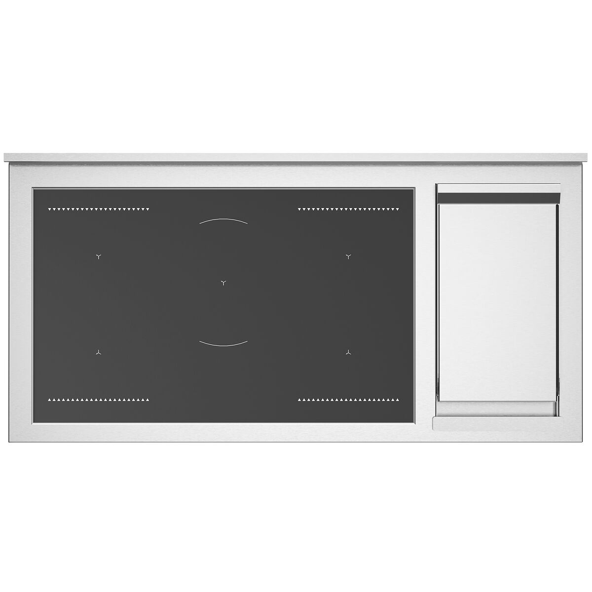 HER125I2EXT2 Heritage induktionskomfur 120 cm med 5 zoner, elektrisk stegebord og 2 ovne, rustfrit stål
