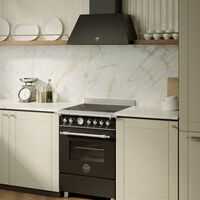 HER64I1ENEC2 Heritage induktionsspis 60 cm med 4 zoner och 1 ugn, mattsvart