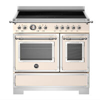 HER95I2EAVT2 Heritage induktionskomfur 90 cm med 5 zoner og 2 ovne, elfenbenshvid