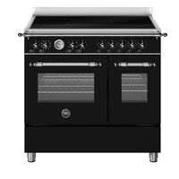 HER95I2ENEC2 Heritage induktionskomfur uden dekorramme 90 cm med 5 zoner og 2 ovne, mat sort