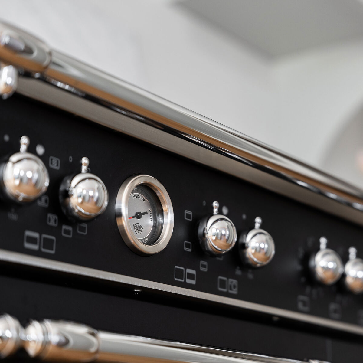 HER95I2ENEC2 Heritage induktionskomfur uden dekorramme 90 cm med 5 zoner og 2 ovne, mat sort