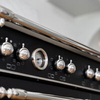 HER95I2ENEC2 Heritage induktionskomfur uden dekorramme 90 cm med 5 zoner og 2 ovne, mat sort