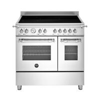 HER95I2EXC2 Heritage induktionskomfur uden dekorramme 90 cm med 5 zoner og 2 ovne, rustfrit stål
