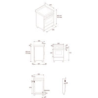 MAS64L1EXT2 Master gasspis 60 cm med 4 brännare och 1 ugn, rostfritt stål