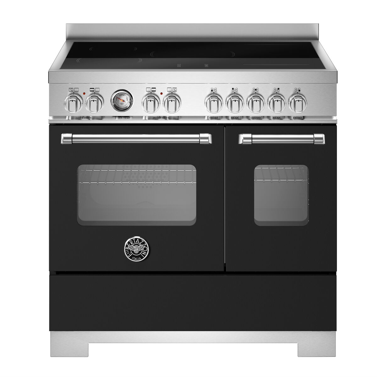 MAS95I2ENET2 Master induktionsspis 90 cm med 5 zoner och 2 ugnar, mattsvart