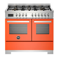 PRO106L2EART2 Professional gasskomfyr 100 cm med 6 brennere og 2 ovner, oransje