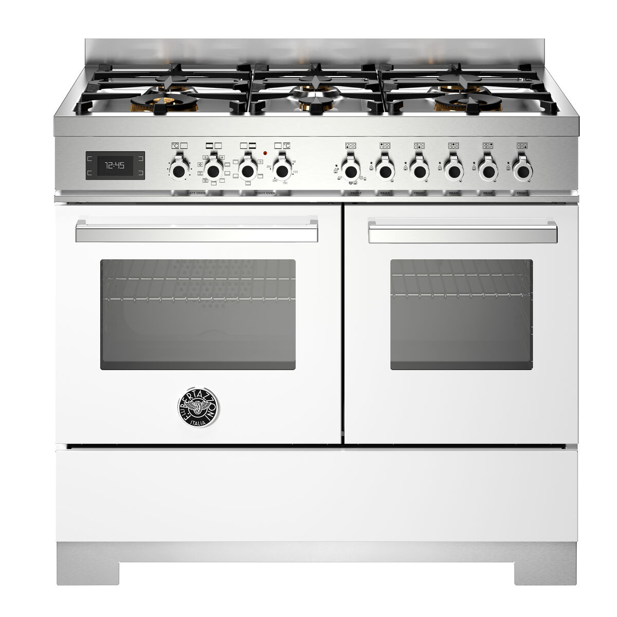 PRO106L2EBIT2 Professional gasskomfyr 100 cm med 6 brennere og 2 ovner, hvit