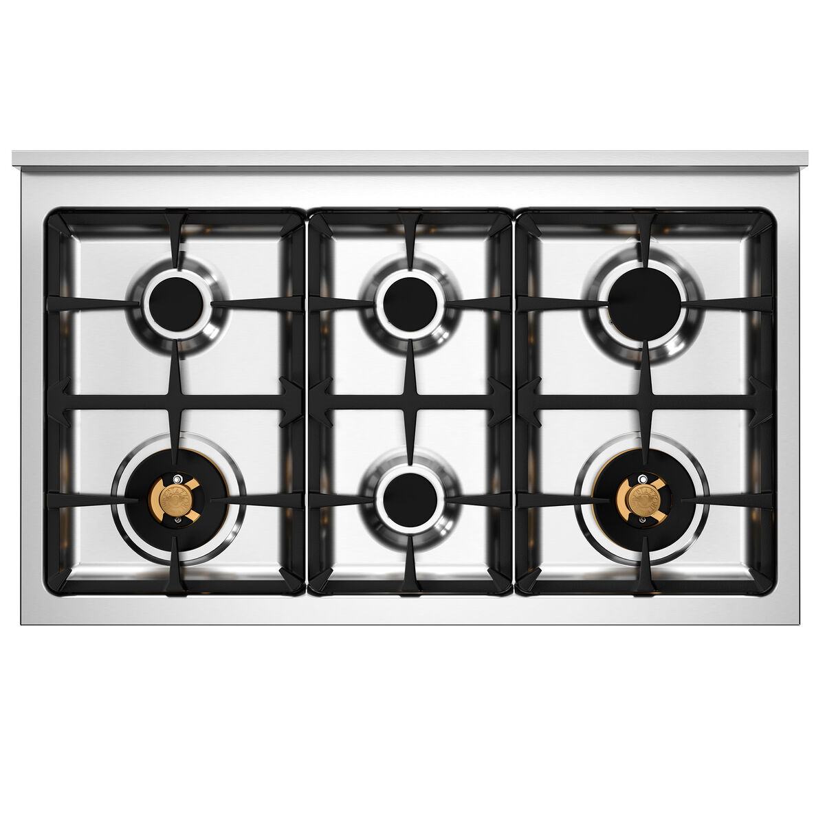 PRO106L2EBIT2 Professional gasskomfyr 100 cm med 6 brennere og 2 ovner, hvit