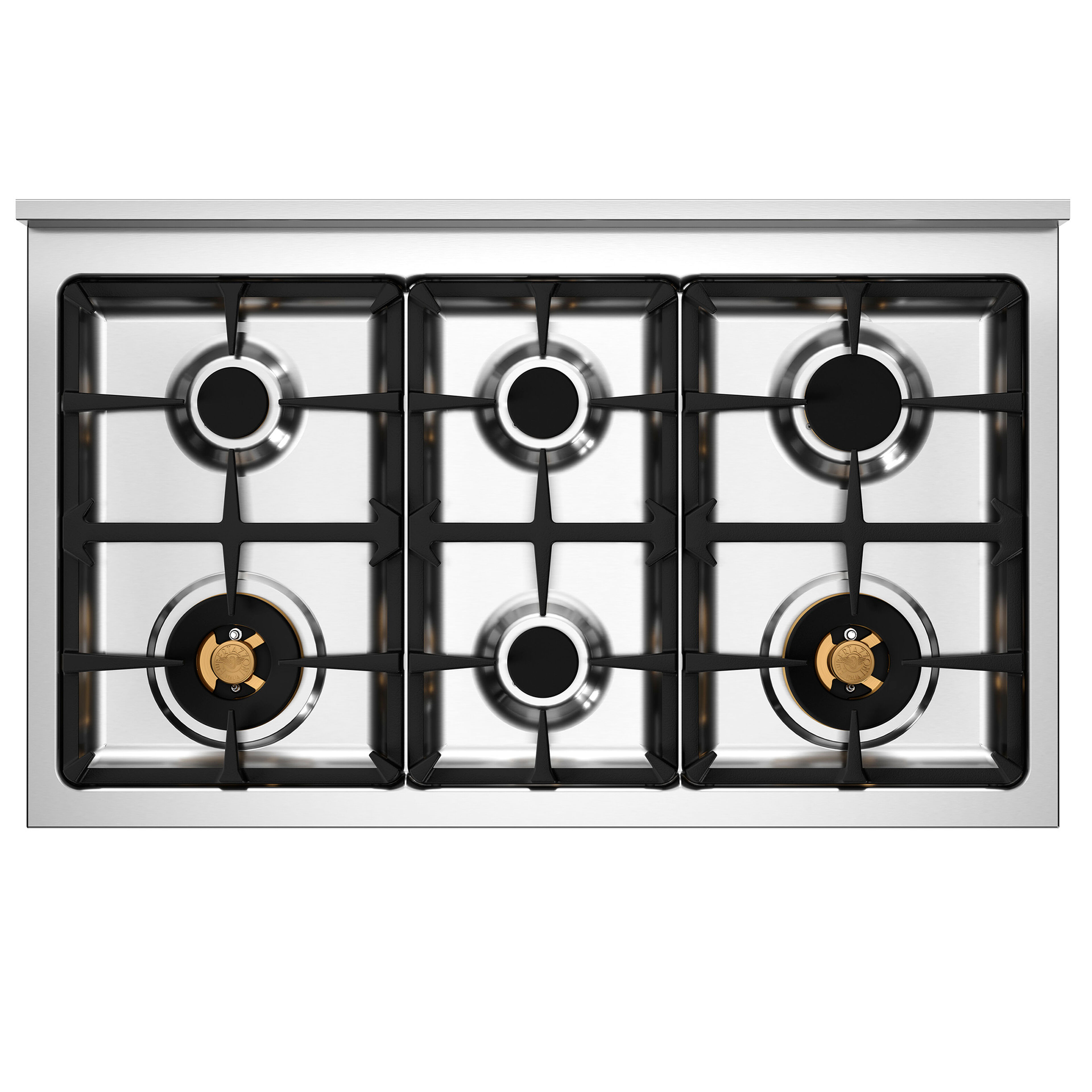 PRO106L2EBIT2 Professional gasskomfyr 100 cm med 6 brennere og 2 ovner, hvit
