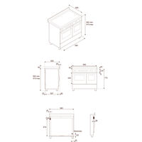 PRO106L2EGIT2 Professional gasskomfyr 100 cm med 6 brennere og 2 ovner, gul