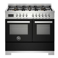 PRO106L2ENET2 Professional gasskomfyr 100 cm med 6 brennere og 2 ovner, svart