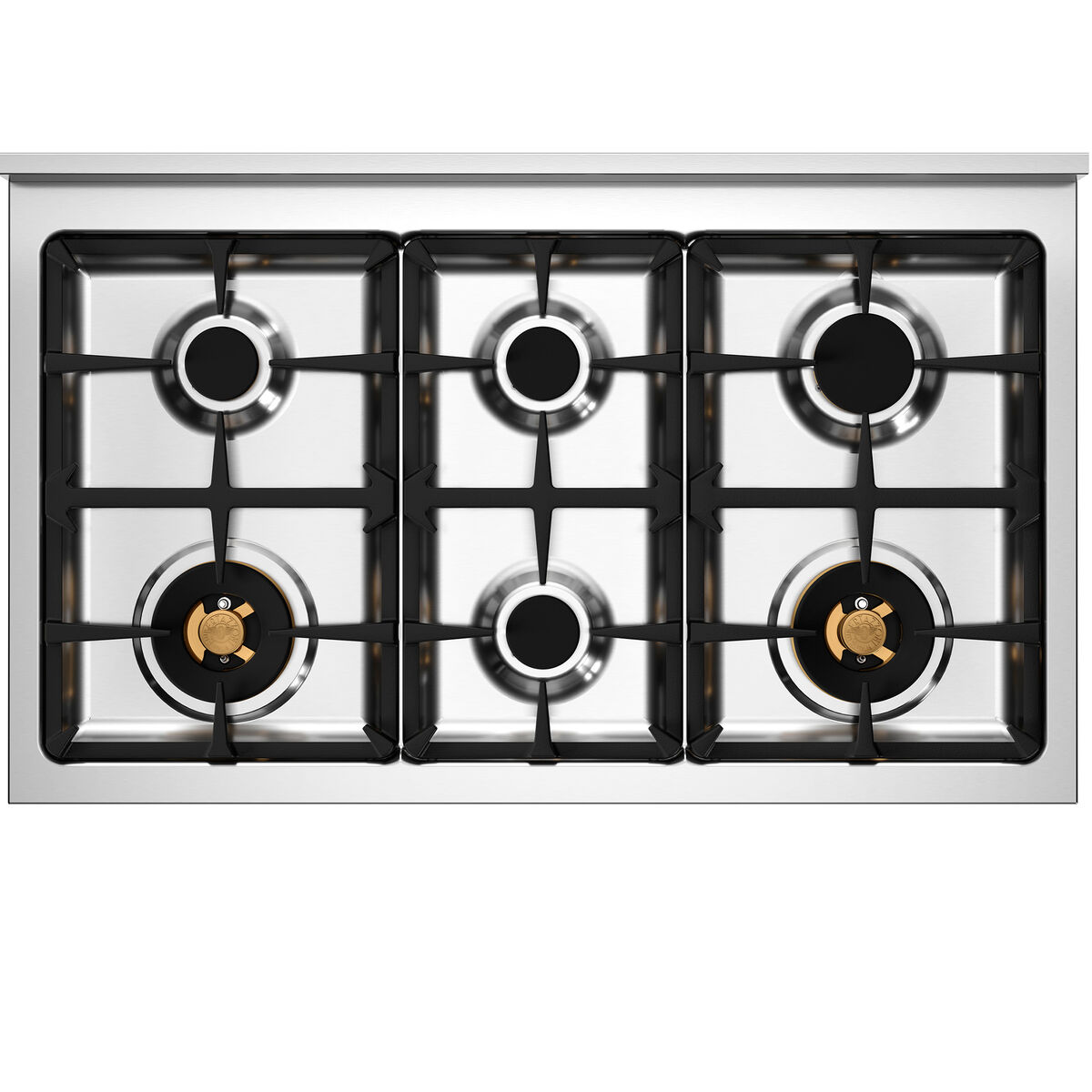 PRO106L2ENET2 Professional gasskomfyr 100 cm med 6 brennere og 2 ovner, svart