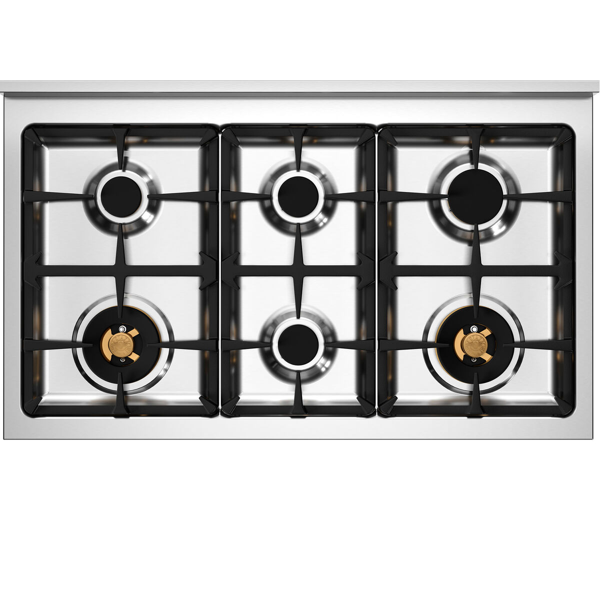 PRO106L2EROT2 Professional gasskomfyr 100 cm med 6 brennere og 2 ovner, rød