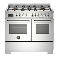 PRO106L2EXT2 Professional gasskomfyr 100 cm med 6 brennere og 2 ovner, rustfritt stål