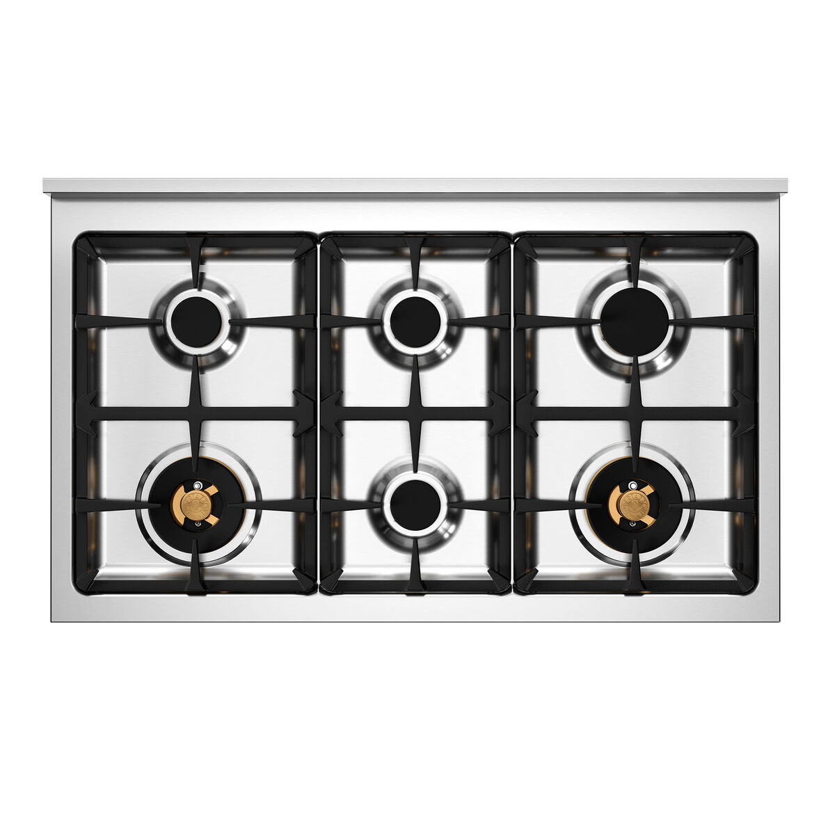 PRO106L2EXT2 Professional gasskomfyr 100 cm med 6 brennere og 2 ovner, rustfritt stål