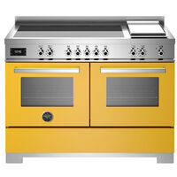 Professional PRO125I2EGIT2 induktionsspis 120 cm 5 zoner, elektriskt stekbord och 2 ugnar, gul