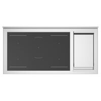 Professional PRO125I2ENET2 induktionsspis 120 cm med 5 zoner, elektriskt stekbord och 2 ugnar, svart