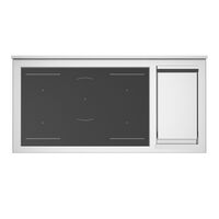Professional PRO125I2EROT2 induktionsspis 120 cm med 5 zoner, elektriskt stekbord och 2 ugnar, röd