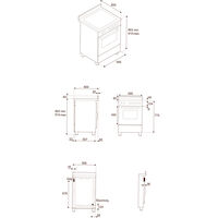 PRO64I1ENET2 Professional induktionsspis 60 cm med 4 zoner och 1 ugn, svart