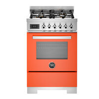 PRO64L1EART2 gaskomfur 60 cm med 4 brændere og 1 ovn, orange