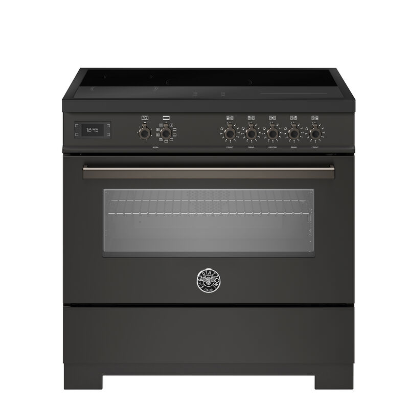 PRO95I1ECAT2 Professional induktionskomfur 90 cm med 5 zoner og 1 ovn, carbonio