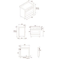 PRO95I1ENET2 Professional induktionskomfur 90 cm med 5 zoner og 1 ovn, sort
