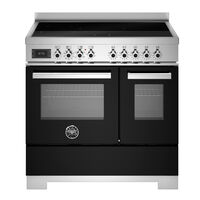 PRO95I2ENET2 Professional-serien induksjonskomfyr 90 cm med 5 soner og 2 ovner, svart