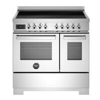 PRO95I2EXT2 Professional induksjonskomfyr 90 cm med 5 soner og 2 ovner, rustfritt stål