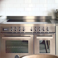 PRO95I2EXT2 Professional induksjonskomfyr 90 cm med 5 soner og 2 ovner, rustfritt stål
