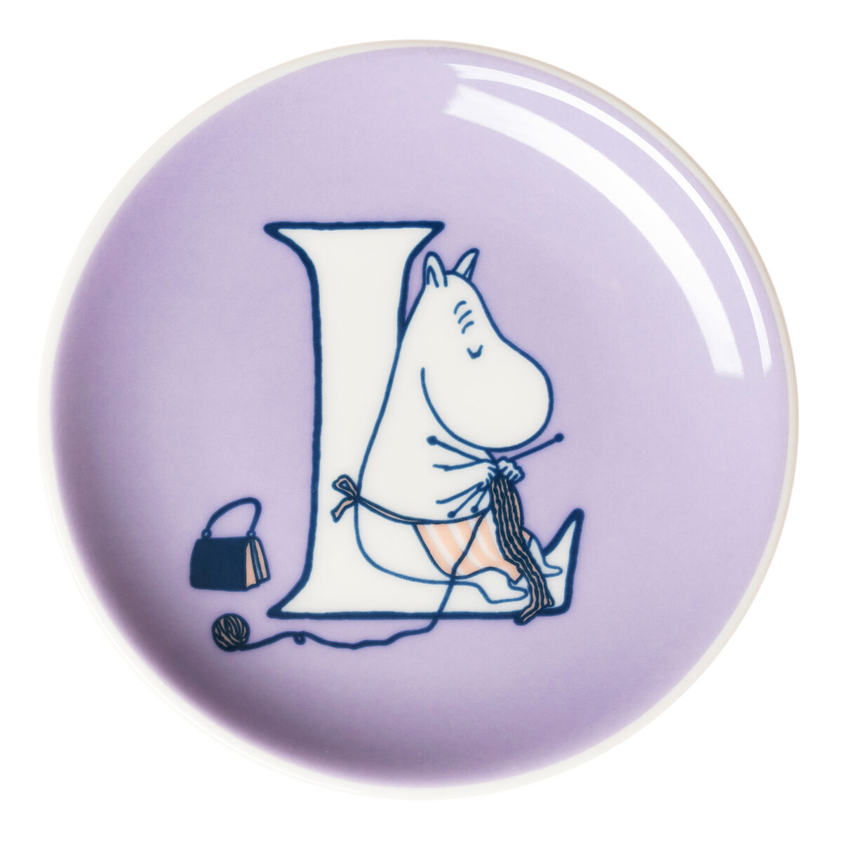 Mumin L assiett 10,5 cm, lila