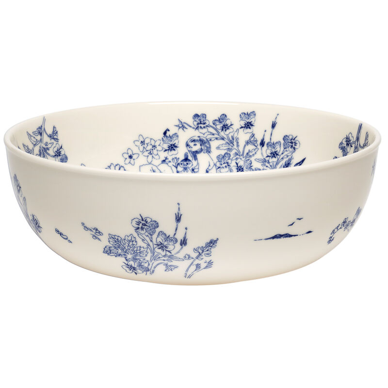 Mumin Haru serveringsskål 28 cm, blå/vit