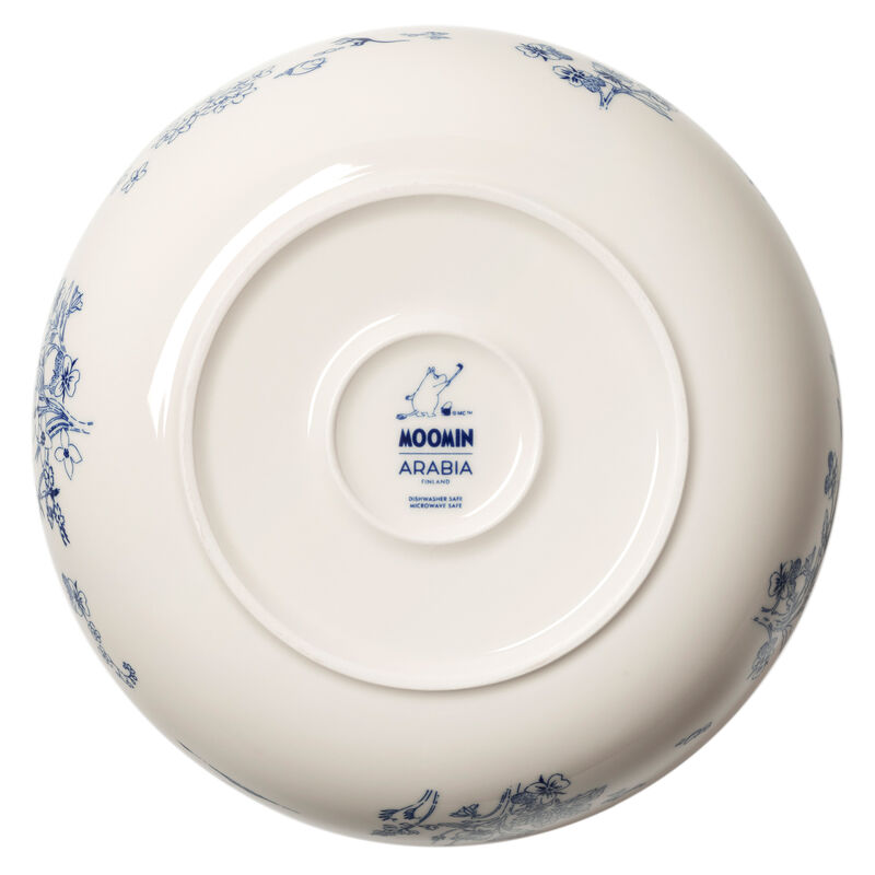 Mumin Haru serveringsskål 28 cm, blå/vit