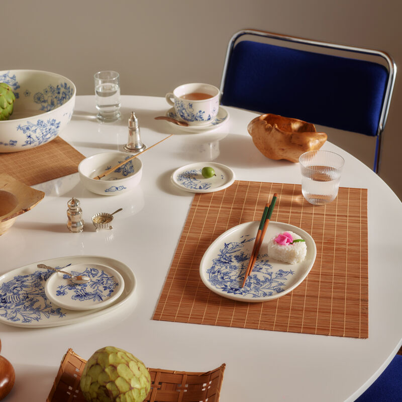 Mumin Haru serveringsskål 28 cm, blå/vit