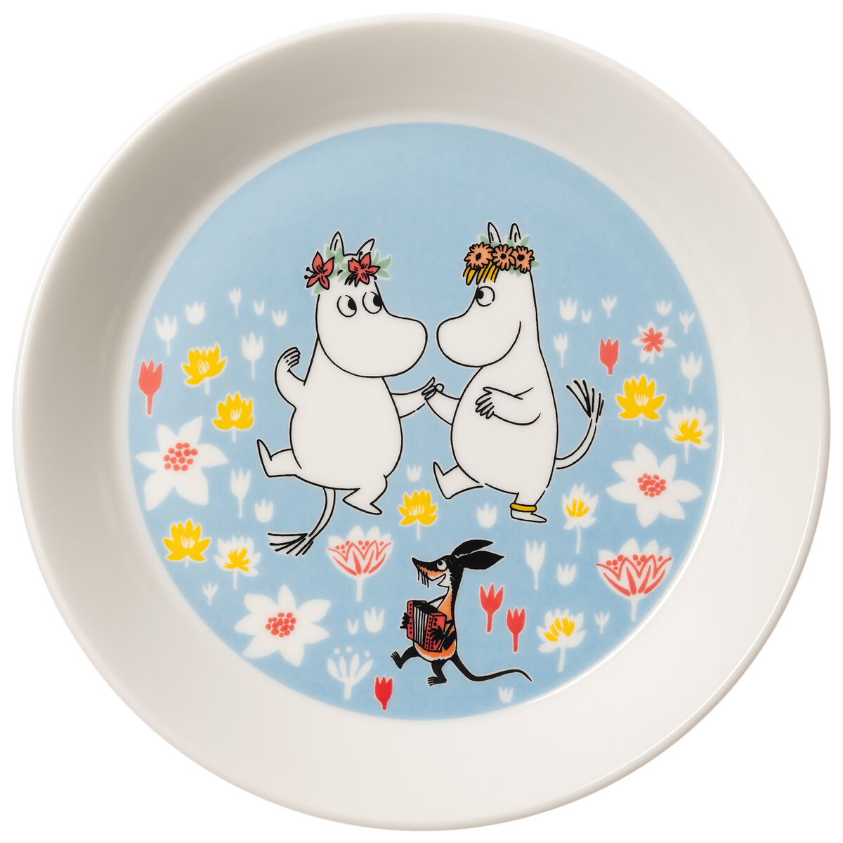 Mumin Sommardans assiett 19 cm, flerfärgad