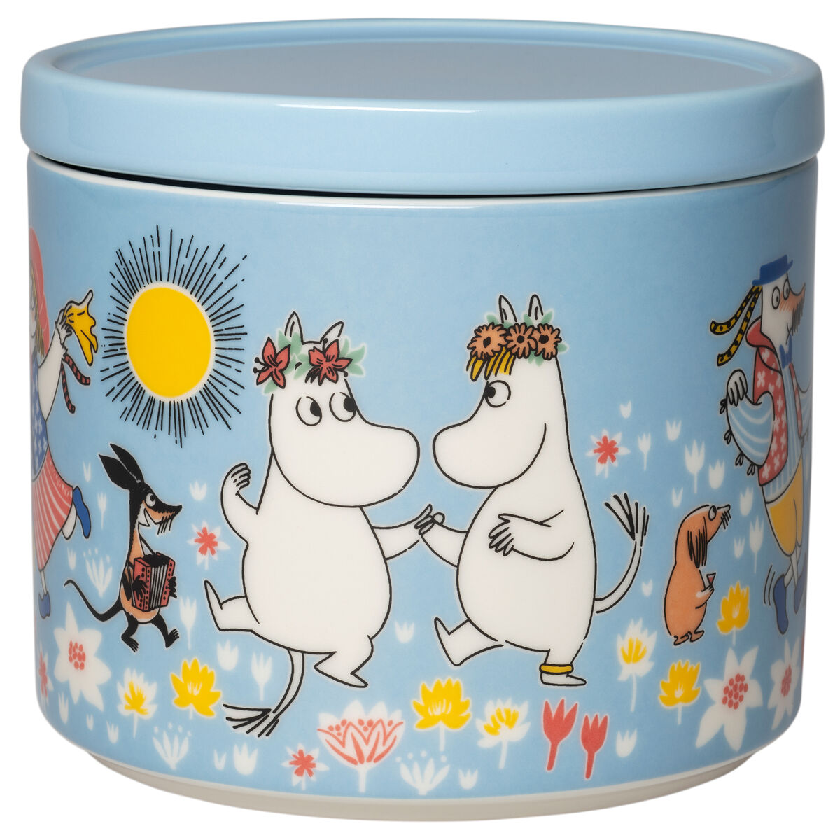 Mumin Sommardans burk 0,7 liter, flerfärgad