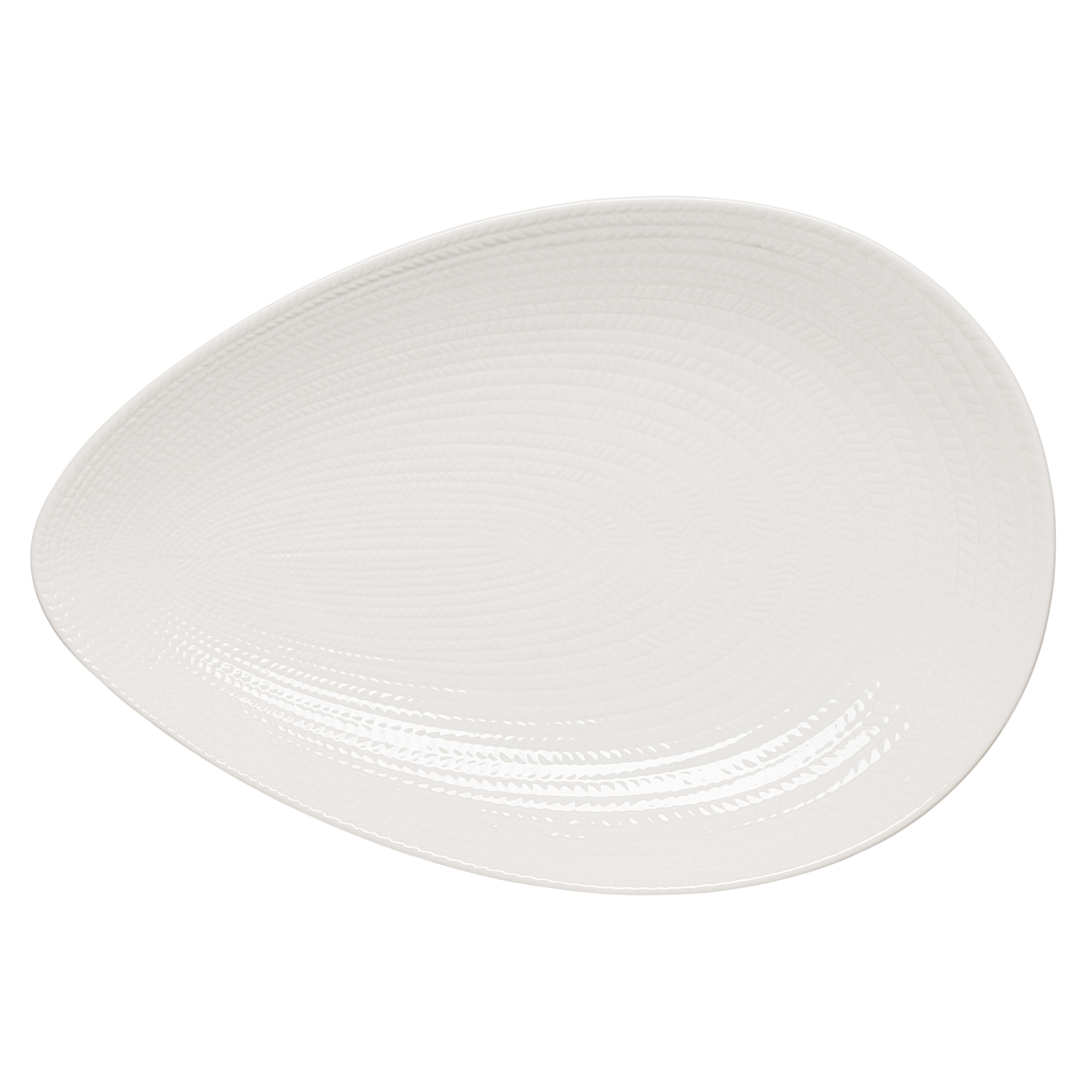 Rörstrand Blå Eld serveringsfat 24 x 35 cm, vit