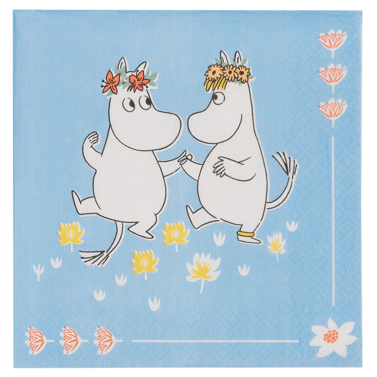 Mumin Sommardans pappersservetter 33 cm, flerfärgad