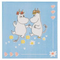 Mumin Sommardans pappersservetter 33 cm, flerfärgad
