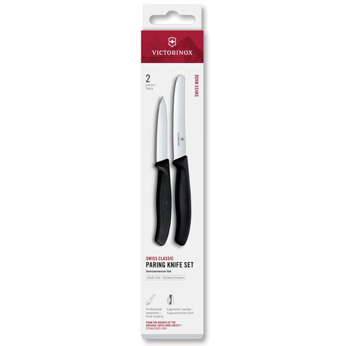 Swiss Classic knivsett 2 deler, svart
