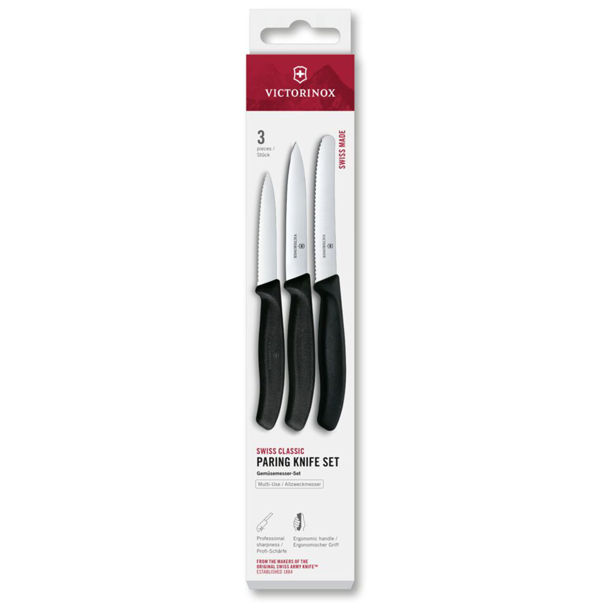 Victorinox Swiss Classic skalknivsset 3-pack, svart