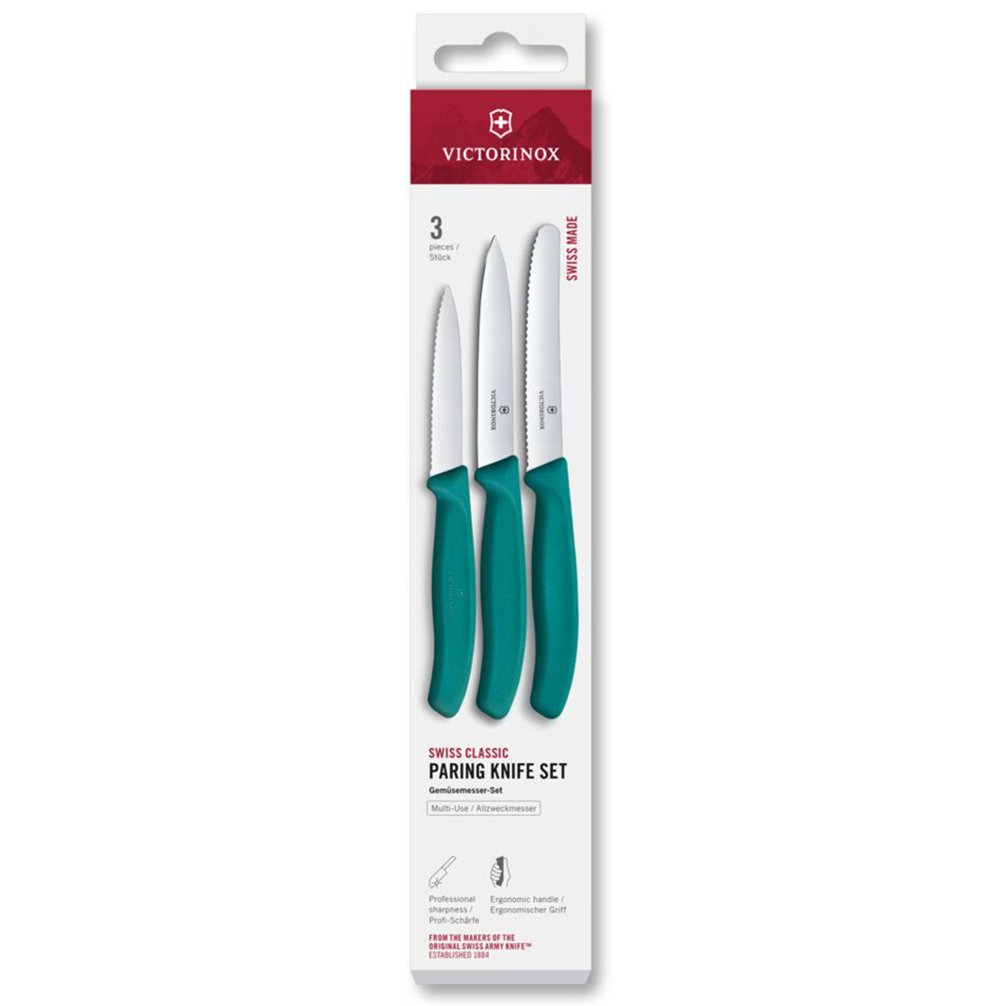Victorinox Swiss Classic skalknivsset 3-pack, gr&ouml;n