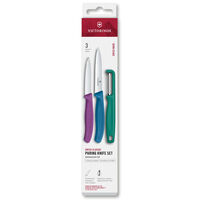 Swiss Classic urtekniv, tomatkniv og kartoffelskræller, grøn/blå/lilla