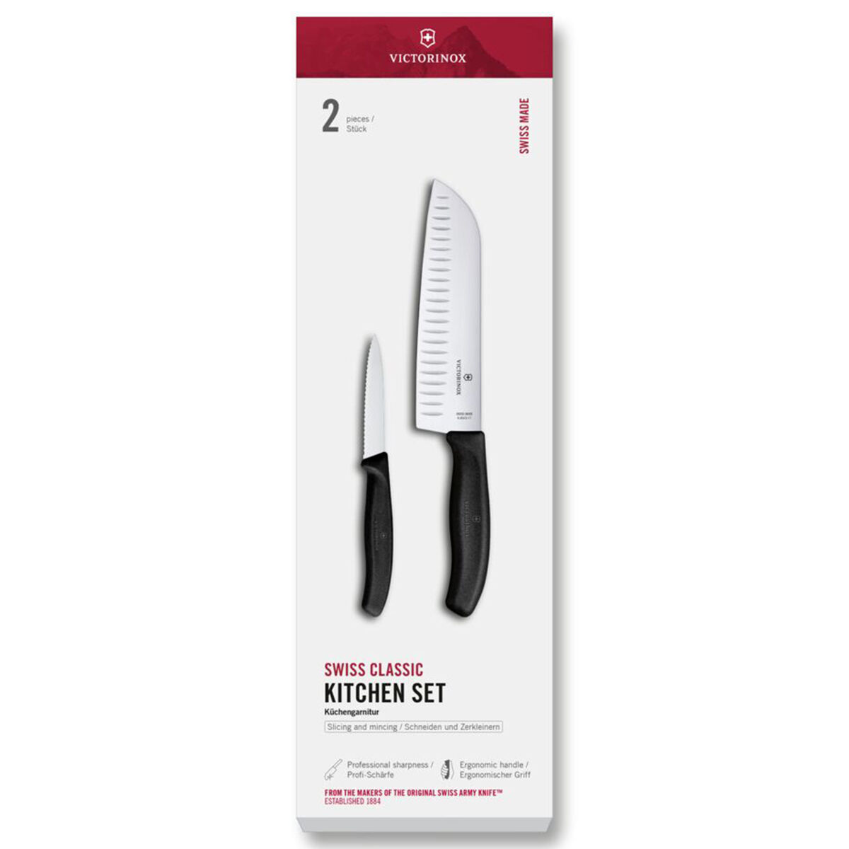 Swiss Classic knivsett 2 deler, svart