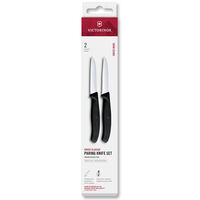 Swiss Classic urtekniv- og tomatknivsæt 8 cm 2 dele, sort