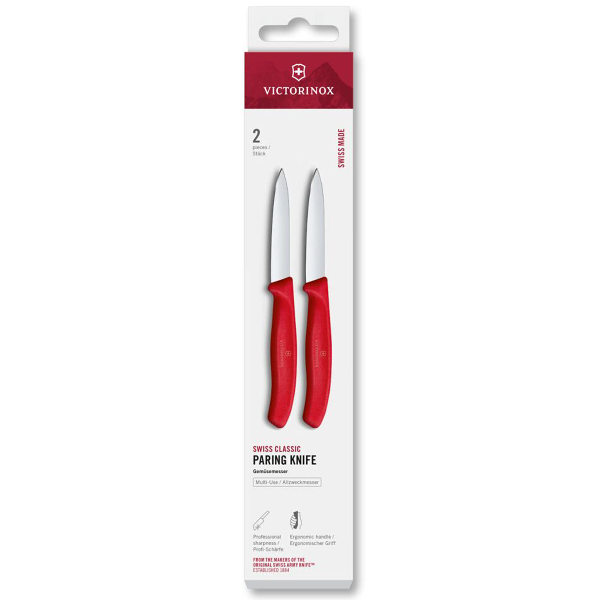 Victorinox Swiss Classic skalkniv 2-pack 8 cm, r&ouml;d